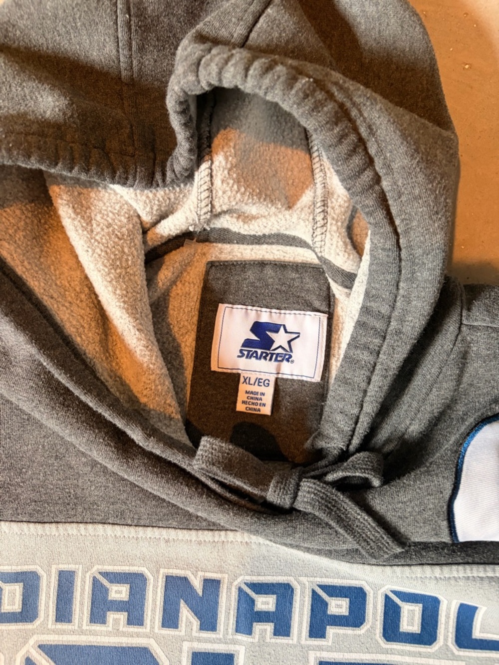 STARTER Indianapolis Colts Hoodie XL - Picture 3 of 4